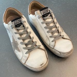 Golden Goose White superstar Gray Sneakers pink classic tan snakeskin 8 fuchsia